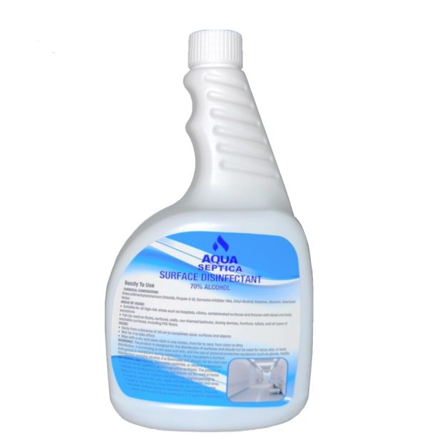 Aqua Septica  Απολυμαντικό επιφανειών με 70% αλκοόλη 1000Ml
