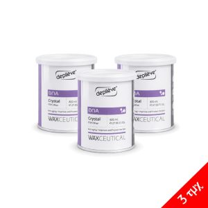 Ζεστό Κερί Αποτρίχωσης Waxceutical Dna Crystal σε βάζο 800ml Depileve - 3τμχ