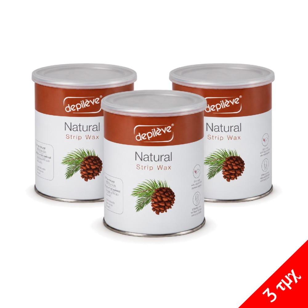 Κρύο Κερί Αποτρίχωσης Natural σε βάζο 800ml Depileve - 3τμχ