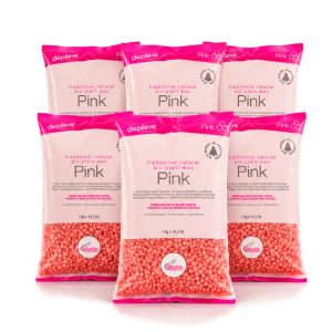 Ζεστό Κερί Αποτρίχωσης Pink bio σε χάντρες 1kg Depileve - 6τμχ